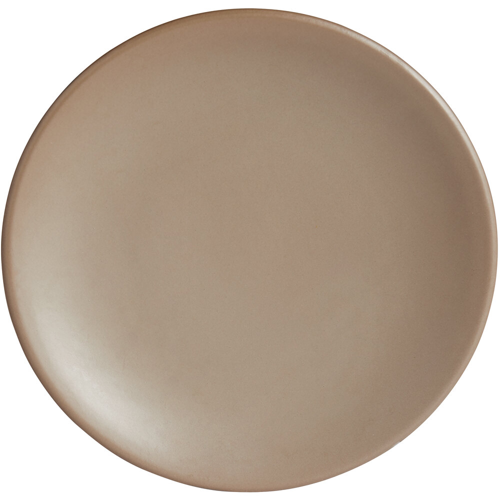 Libbey Driftstone 9" Sand Satin Matte Porcelain Coupe Plate - Sample