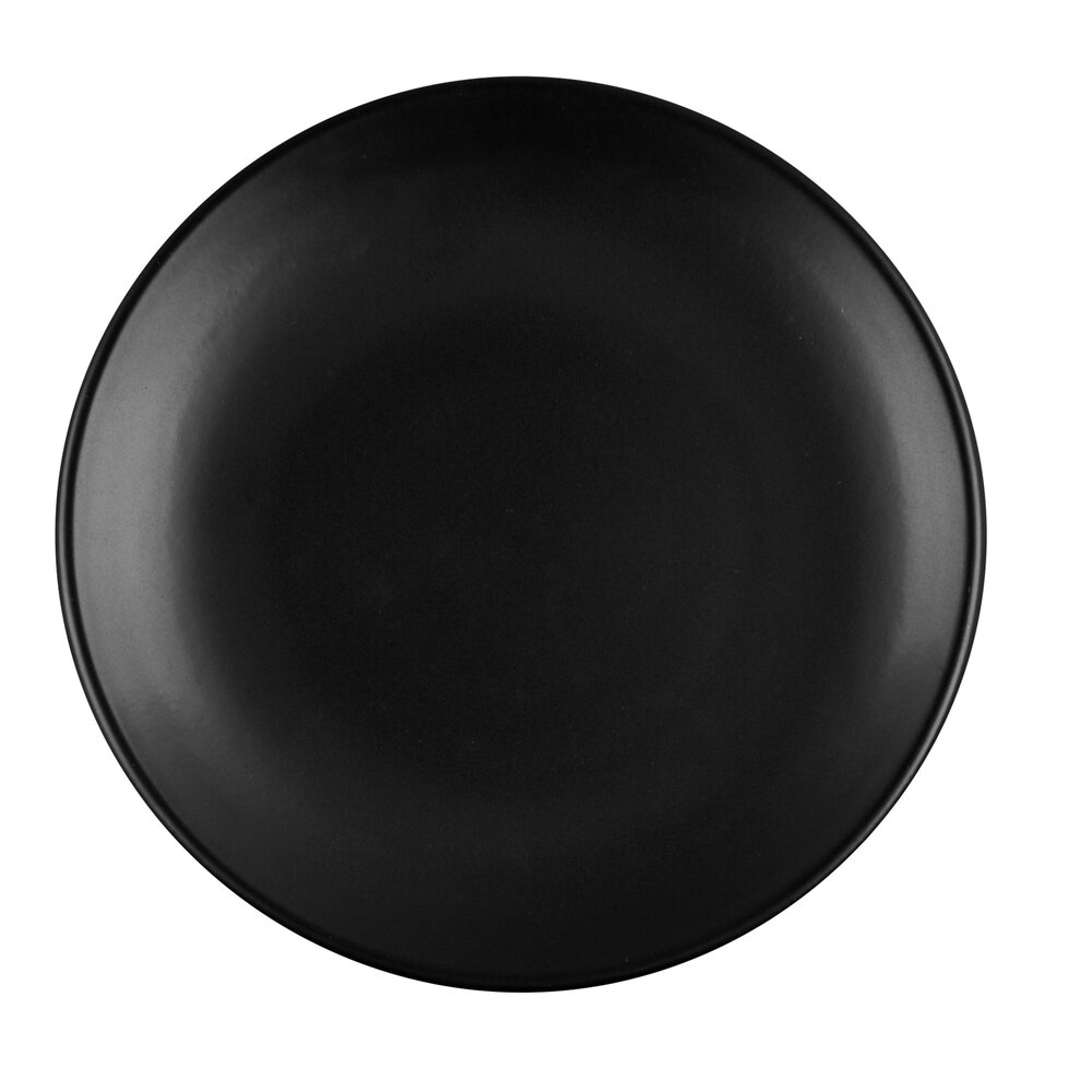 Libbey Driftstone 9" Onyx Satin Matte Porcelain Coupe Plate - Sample