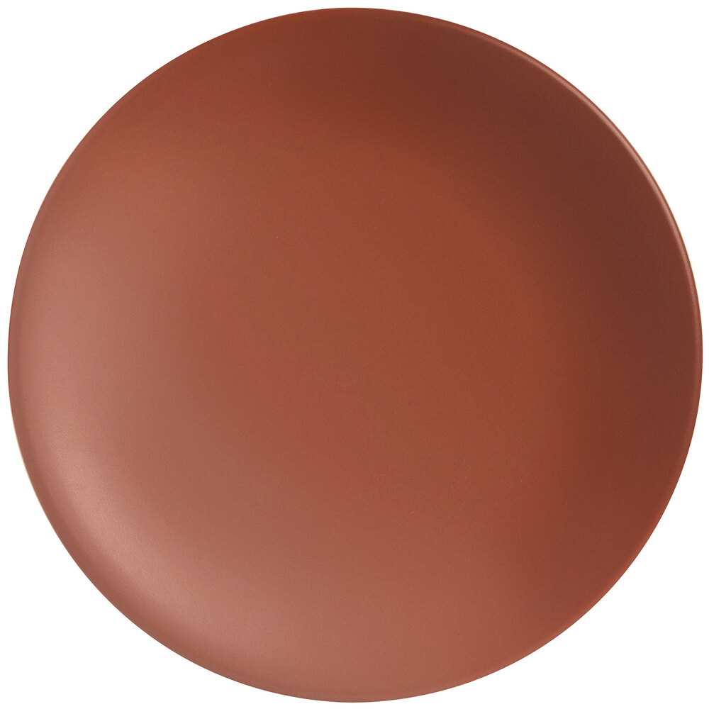 Libbey Driftstone 9" Clay Satin Matte Porcelain Coupe Plate - Sample