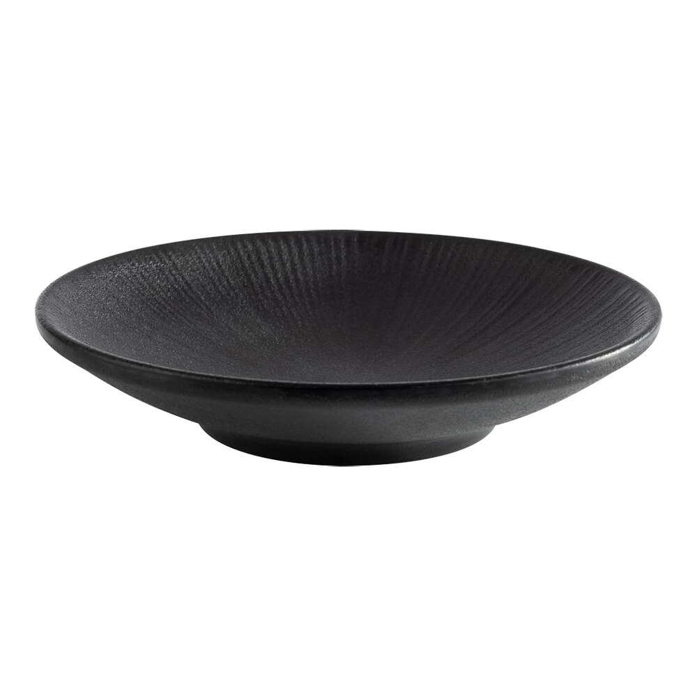 APS Nero 6" Round Coupe Melamine Plate - Sample