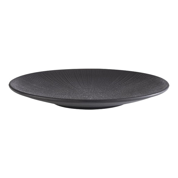 APS Nero 10 1/4" Round Coupe Melamine Plate - Sample