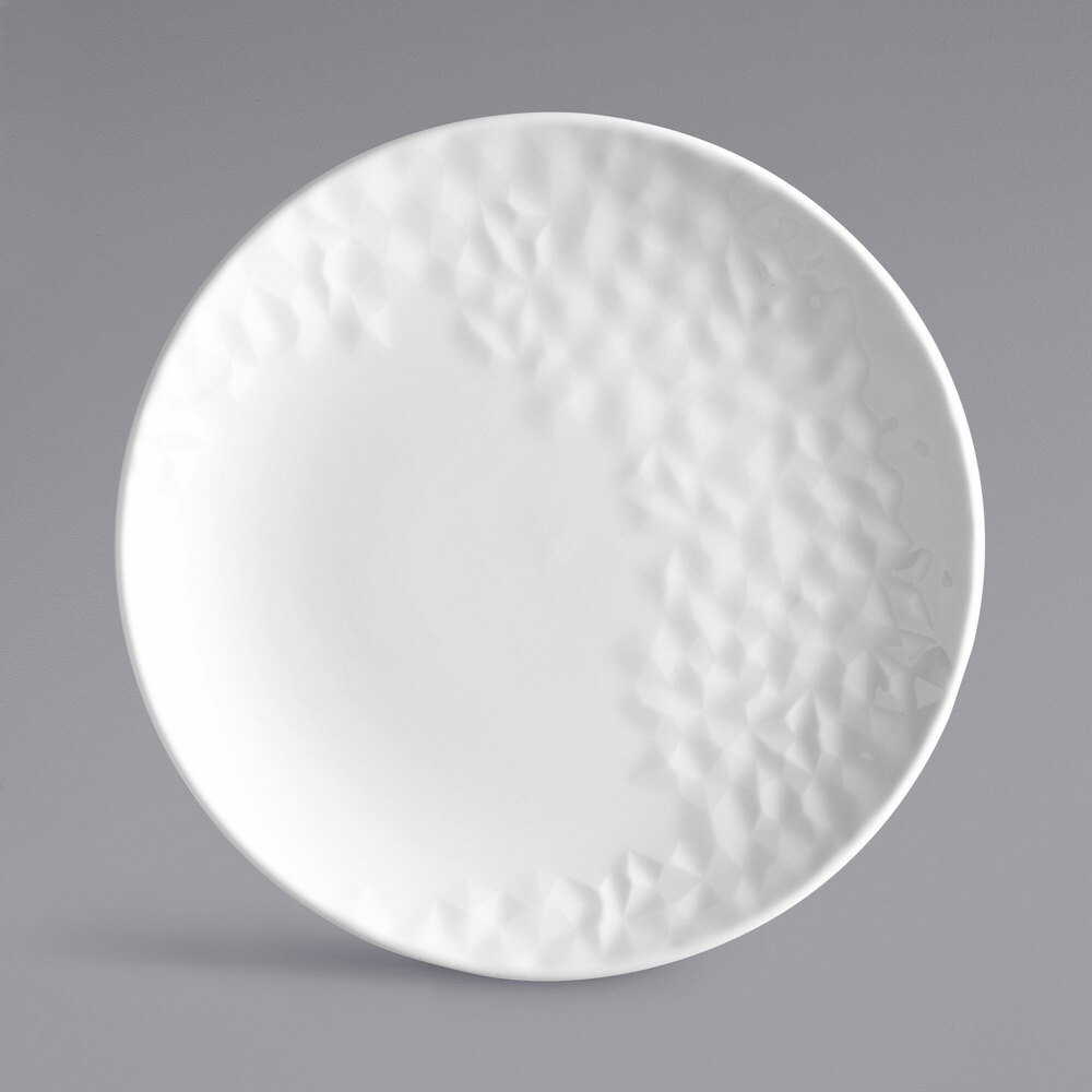 Reserve by Libbey Status 6 3/8" Royal Rideau White Porcelain Round Coupe Plate - Sample