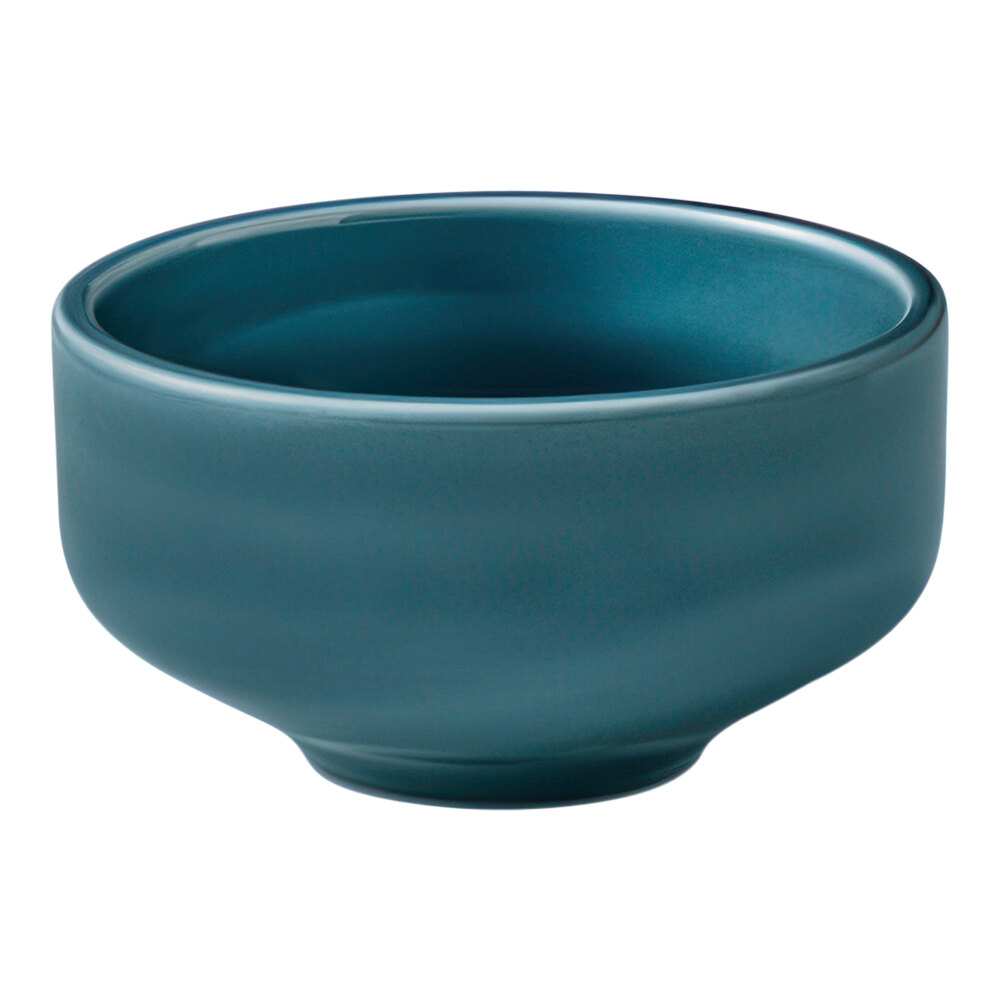 Schonwald Companion 11.9 oz. Petrol Blue Porcelain Coupe Bowl - Sample