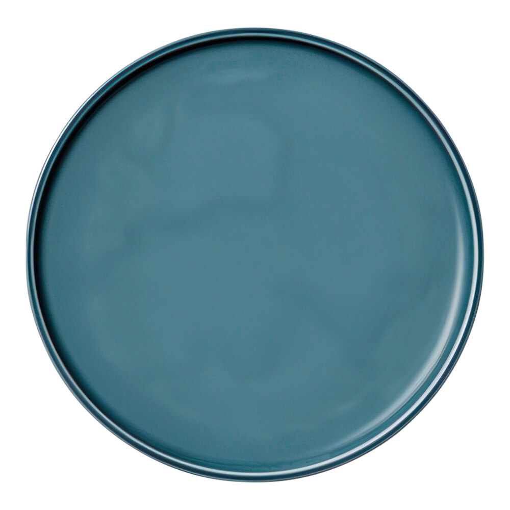 Schonwald Companion 10 1/4" Petrol Blue Porcelain Coupe Plate - Sample