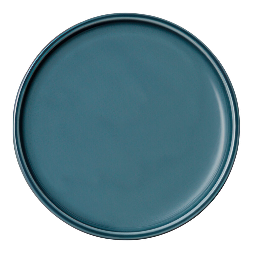 Schonwald Companion 6 1/2" Petrol Blue Porcelain Coupe Plate - Sample