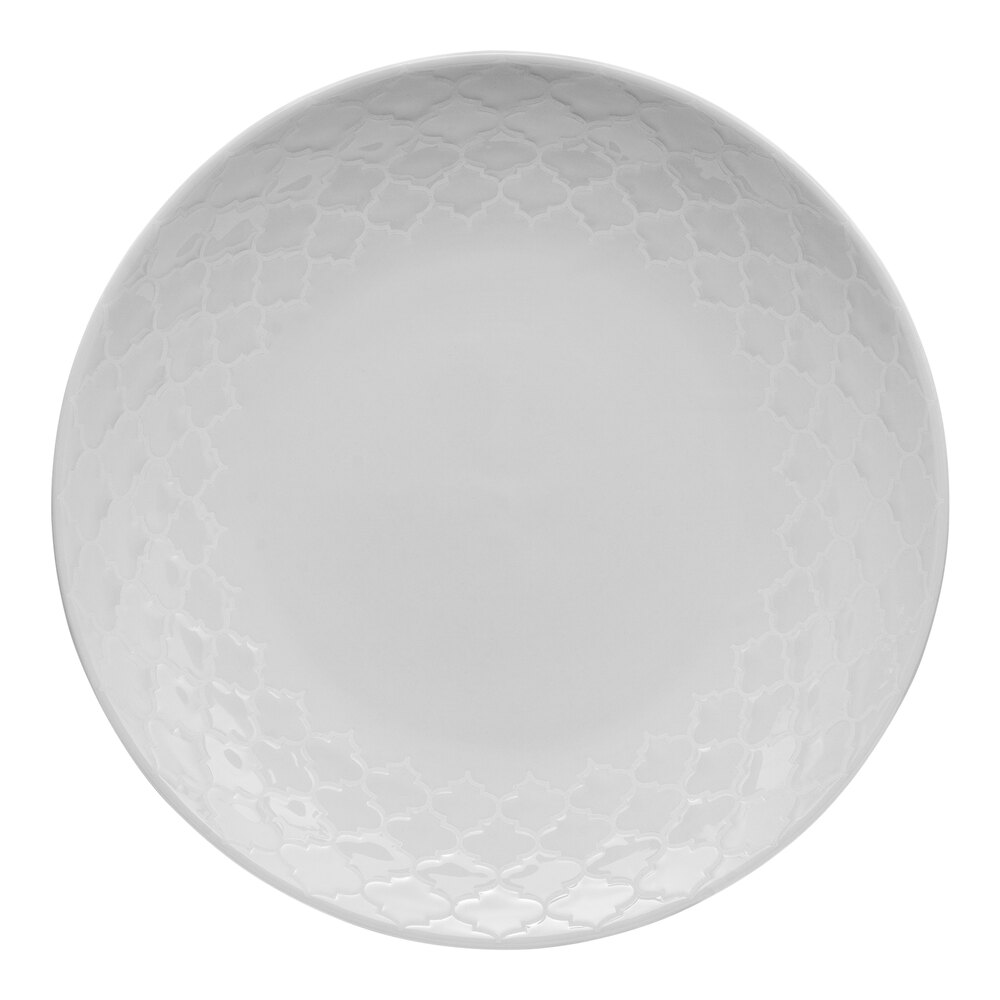 Libbey Samira 11 1/8" White Porcelain Plate - Sample