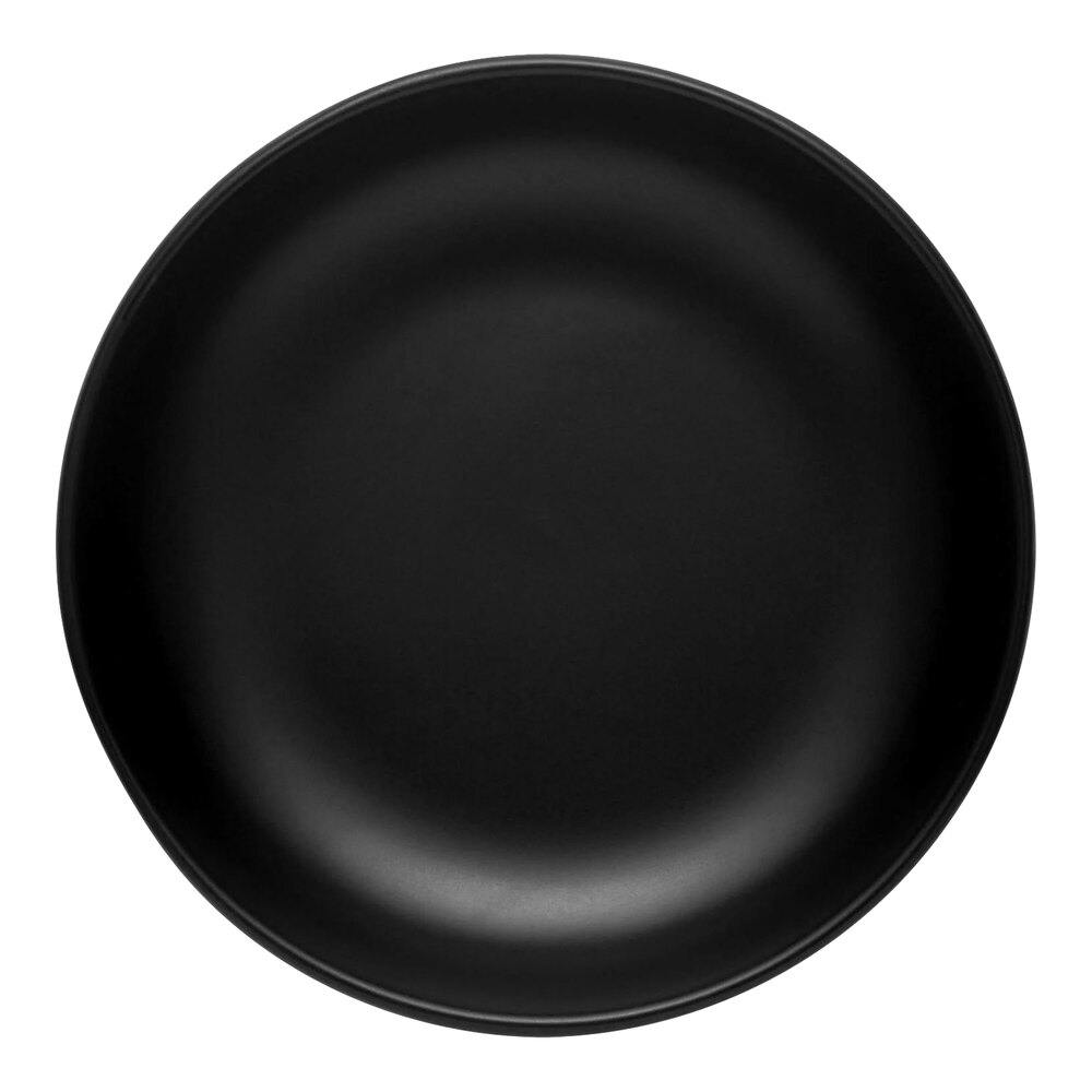 Libbey Driftstone 17 oz. Onyx Satin Matte Porcelain Low Bowl - Sample