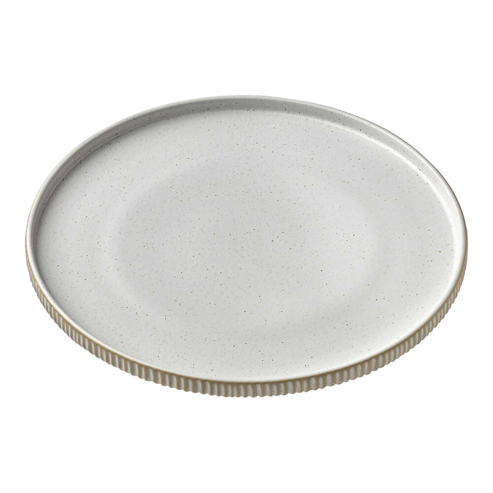 Playground Nara 8 1/4" White High Rim Plate - Sample