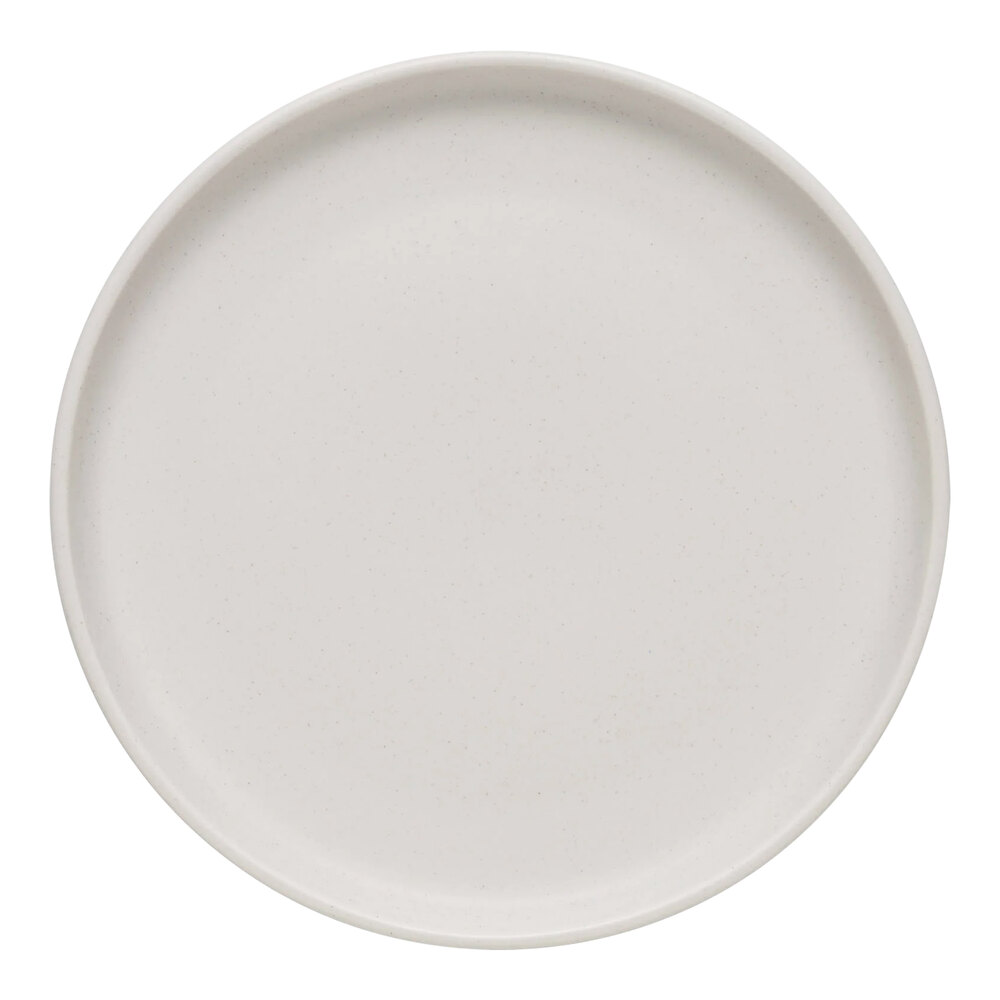 Libbey Driftstone 9" Driftwood Satin Matte Porcelain Flat Coupe Plate - Sample
