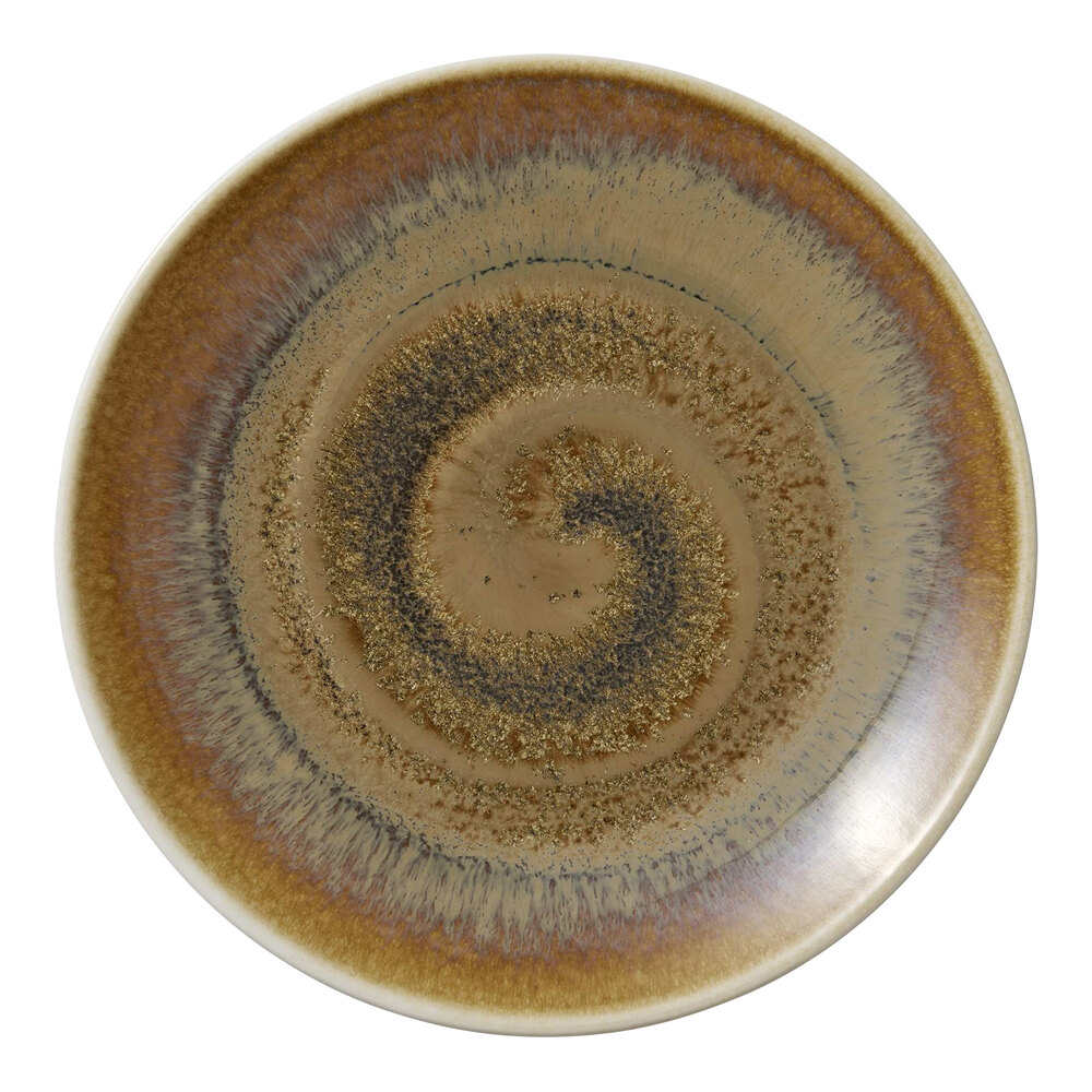 Heart & Soul Perfect Match 8 1/4" Cumin Porcelain Coupe Plate - Sample