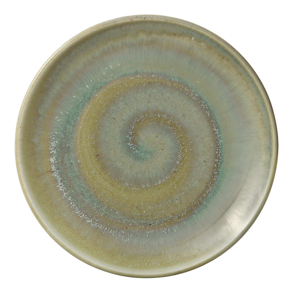 Heart & Soul Perfect Match 8 1/4" Thyme Porcelain Coupe Plate - Sample