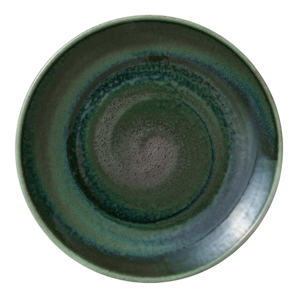 Heart & Soul Perfect Match 8 1/4" Avocado Porcelain Coupe Plate - Sample
