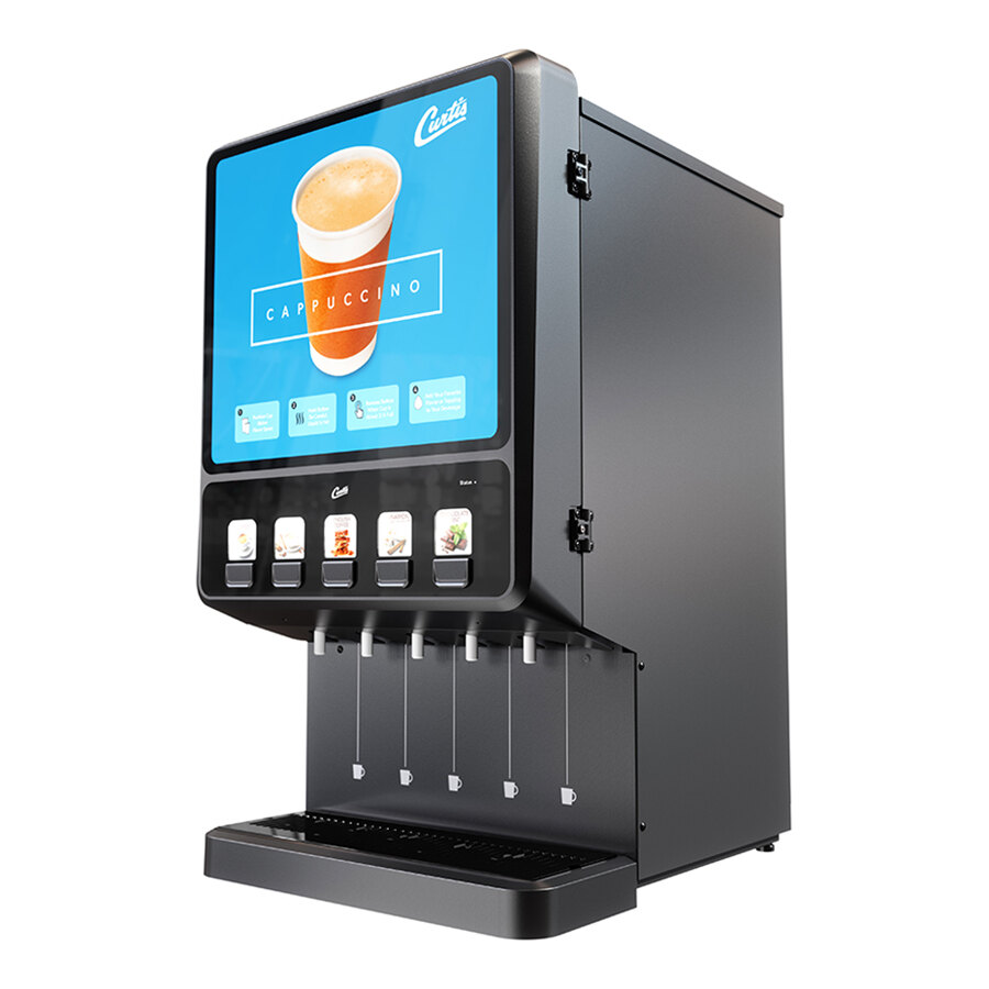 Curtis Next Generation PCNG5800 Primo Cappuccino Dispenser with 5 Hoppers and Hot Water Faucet - 120V