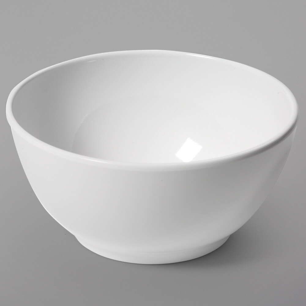 GET Settlement 10 oz. Ivory (American White) Melamine Side Salad / Soup Bowl - Sample