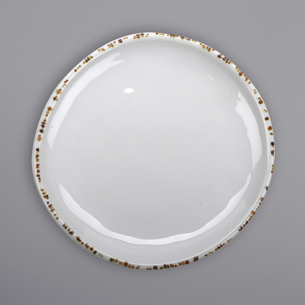 GET Urban Mill 5 1/2" Irregular Round Melamine Coupe Plate - Sample
