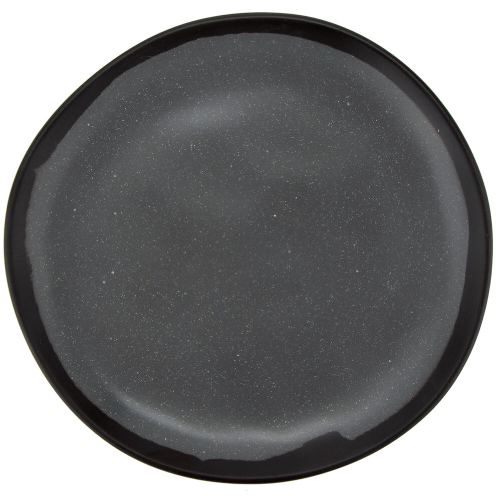 GET Pottery Market Matte 7" Speckled Gray Melamine Plates - Sample