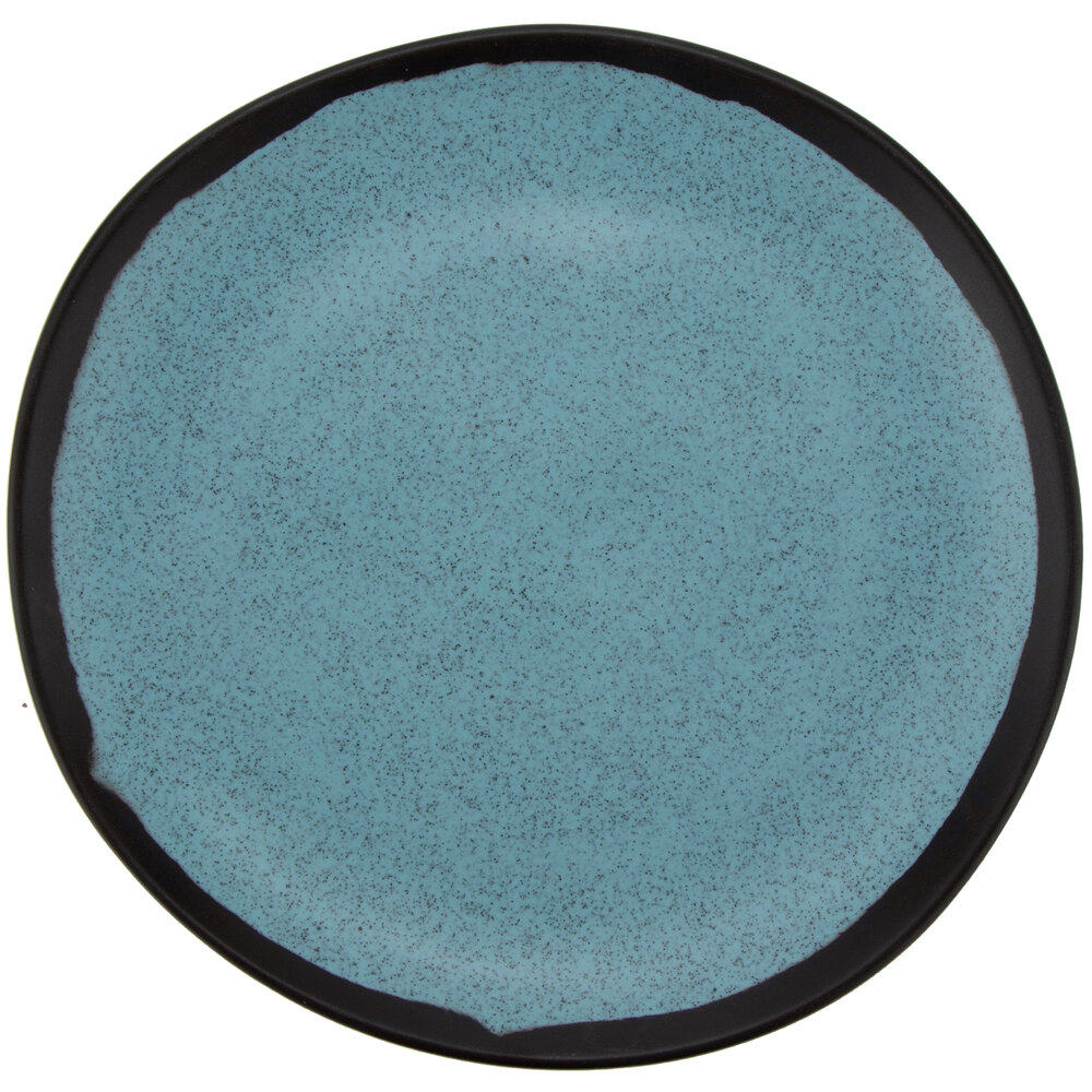 GET Pottery Market Matte 7" Speckled Grayish Blue Melamine Plates - Sample
