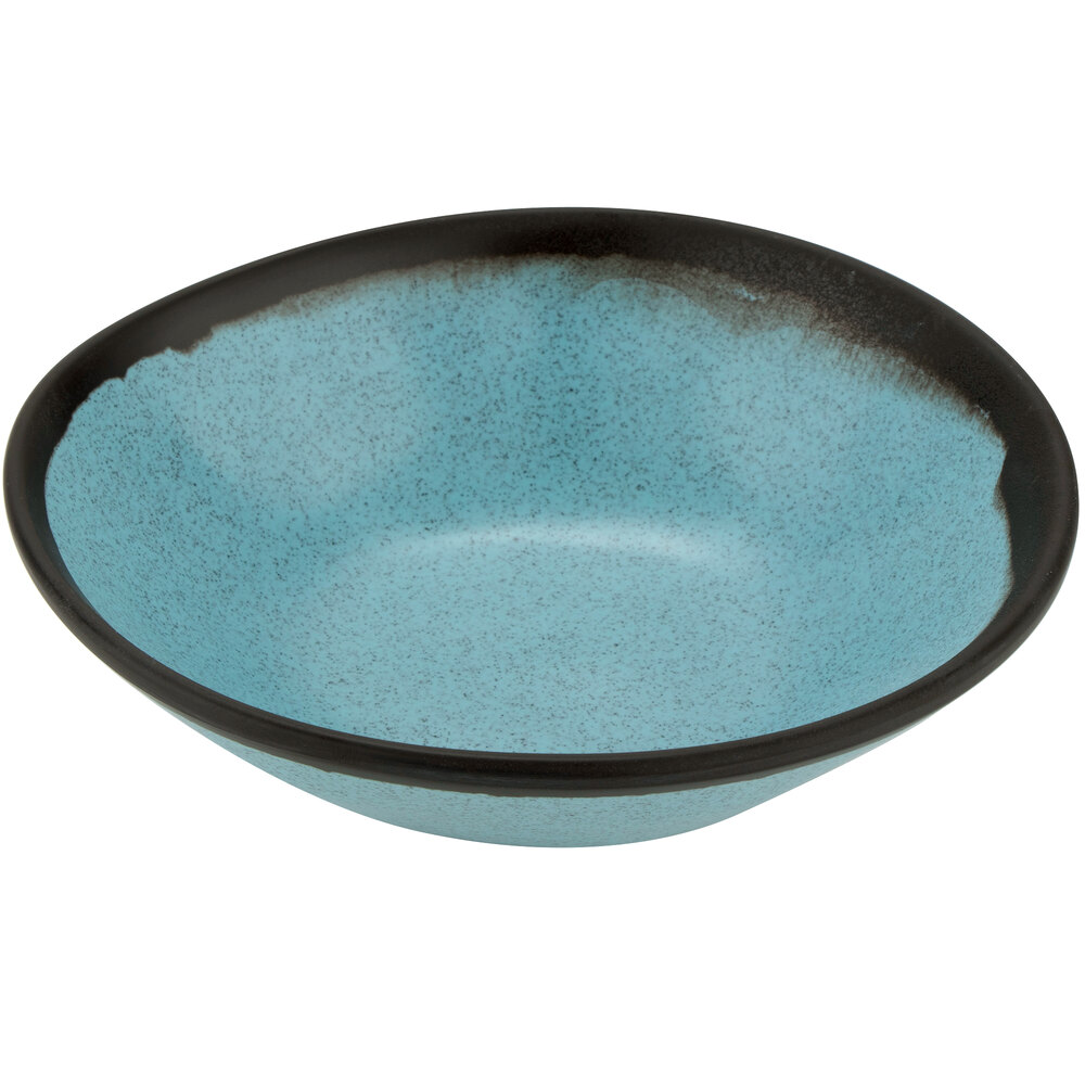 GET Pottery Market Matte 16 oz. Speckled Grayish Blue Melamine Salad Bowl - Sample
