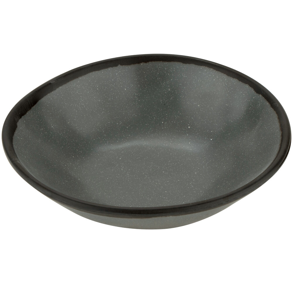GET Pottery Market Matte 16 oz. Speckled Gray Melamine Salad Bowl - Sample