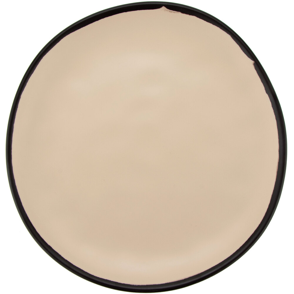 GET Pottery Market Matte 10 1/2" Manila Melamine Coupe Dinner Plate - Sample