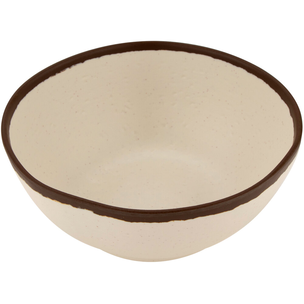GET Pottery Market Glazed 1 Qt. Cream Melamine Salad Bowl - Sample