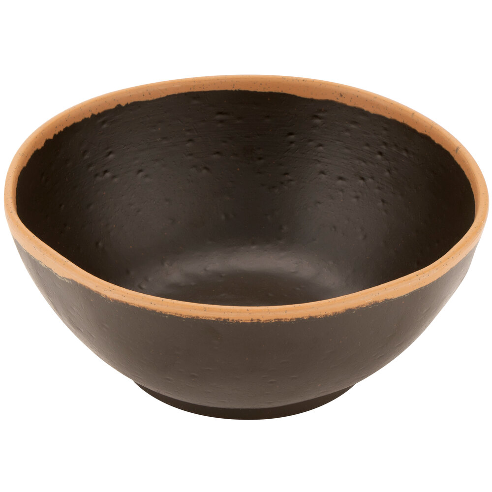 GET Pottery Market Glazed 1 Qt. Brown Melamine Salad Bowl - Sample