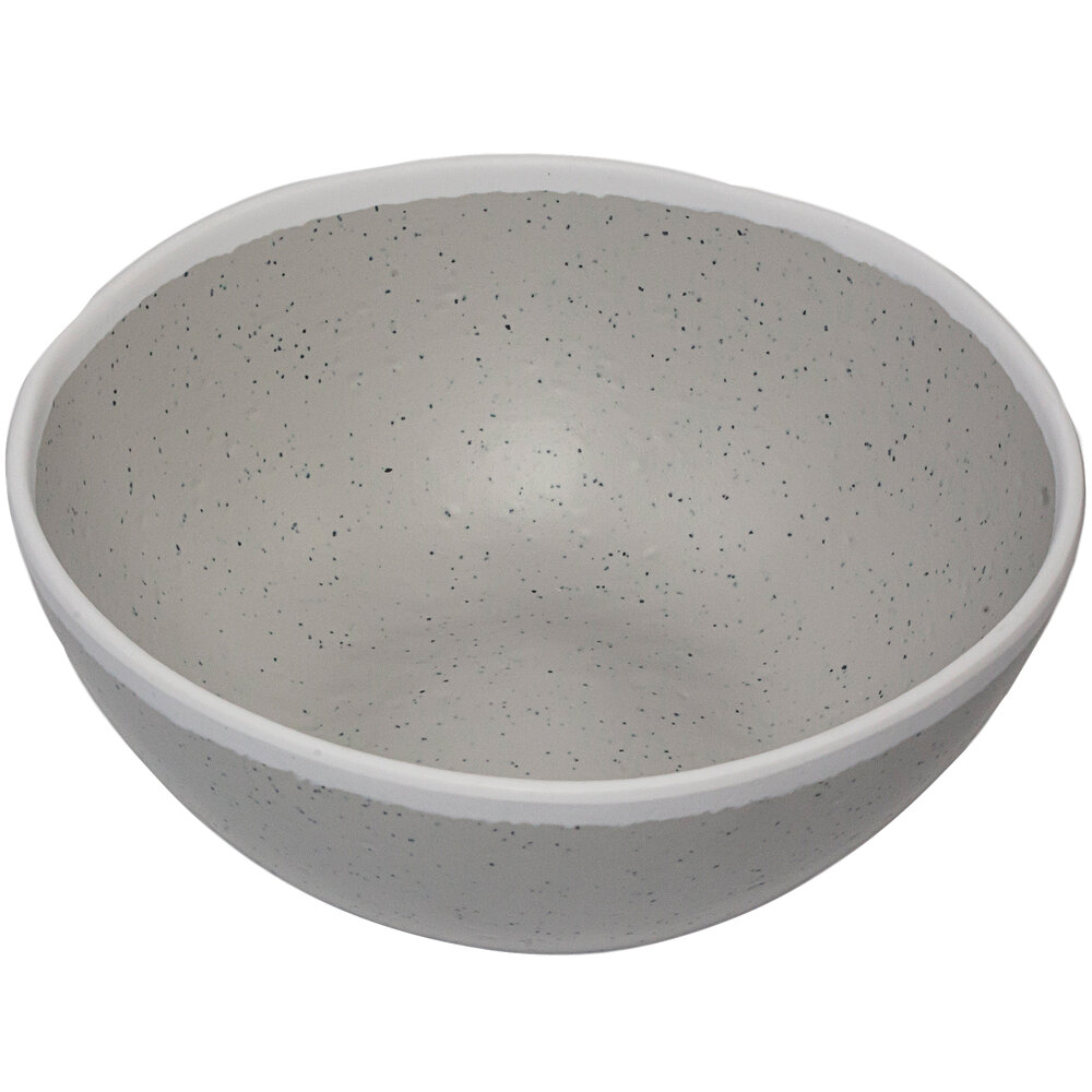 GET Pottery Market Glazed 1 Qt. Gray Melamine Salad Bowl - Sample
