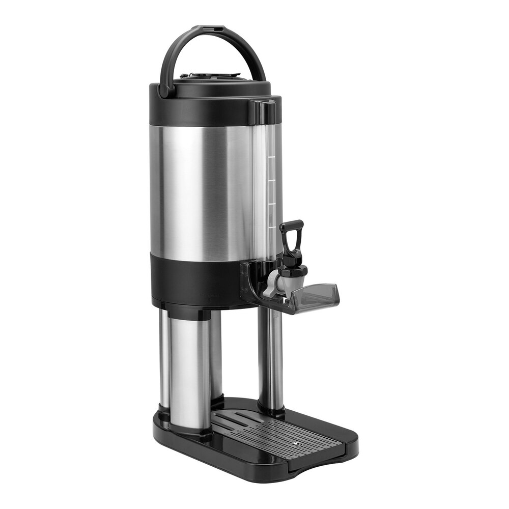 Service Ideas Slim GIUSL1G 1 Gallon Brushed Stainless Steel Thermal Coffee Server with Stand