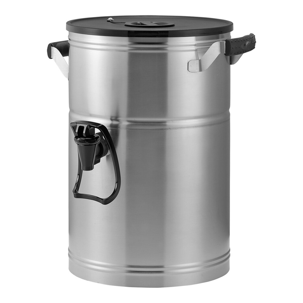 Service Ideas ITS3GPLHF 3 Gallon Brushed Stainless Steel Hands-Free Iced Tea Dispenser