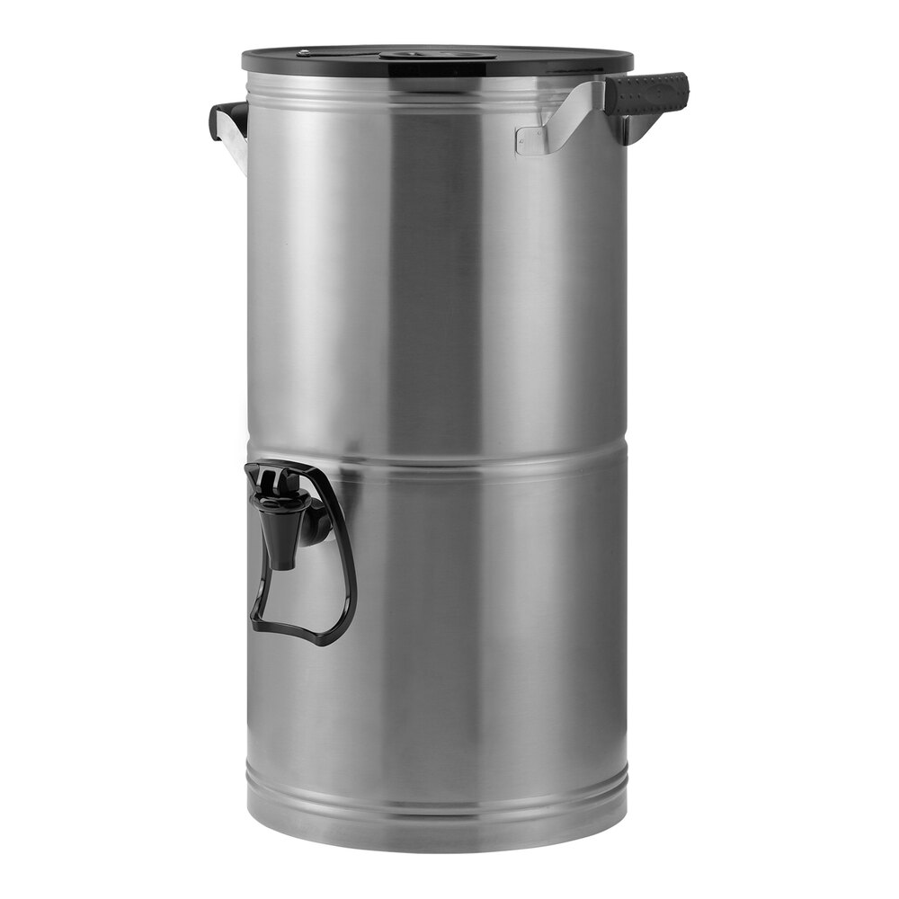 Service Ideas ITS5GPLHF 5 Gallon Brushed Stainless Steel Hands-Free Iced Tea Dispenser
