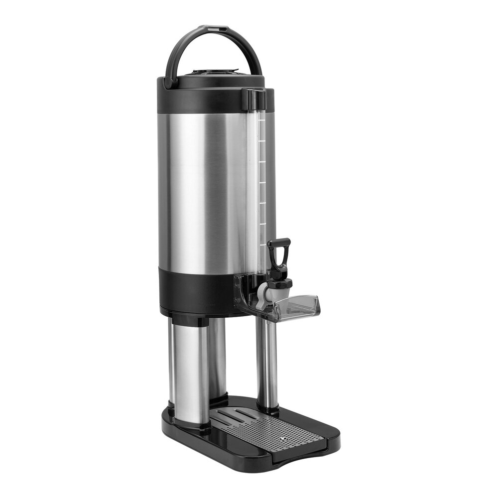 Service Ideas Slim GIUSL15G 1.5 Gallon Brushed Stainless Steel Thermal Coffee Server with Stand