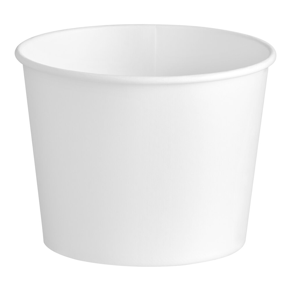Lavex 5 lb. White Disposable Paper Ice Bucket - 25/Pack