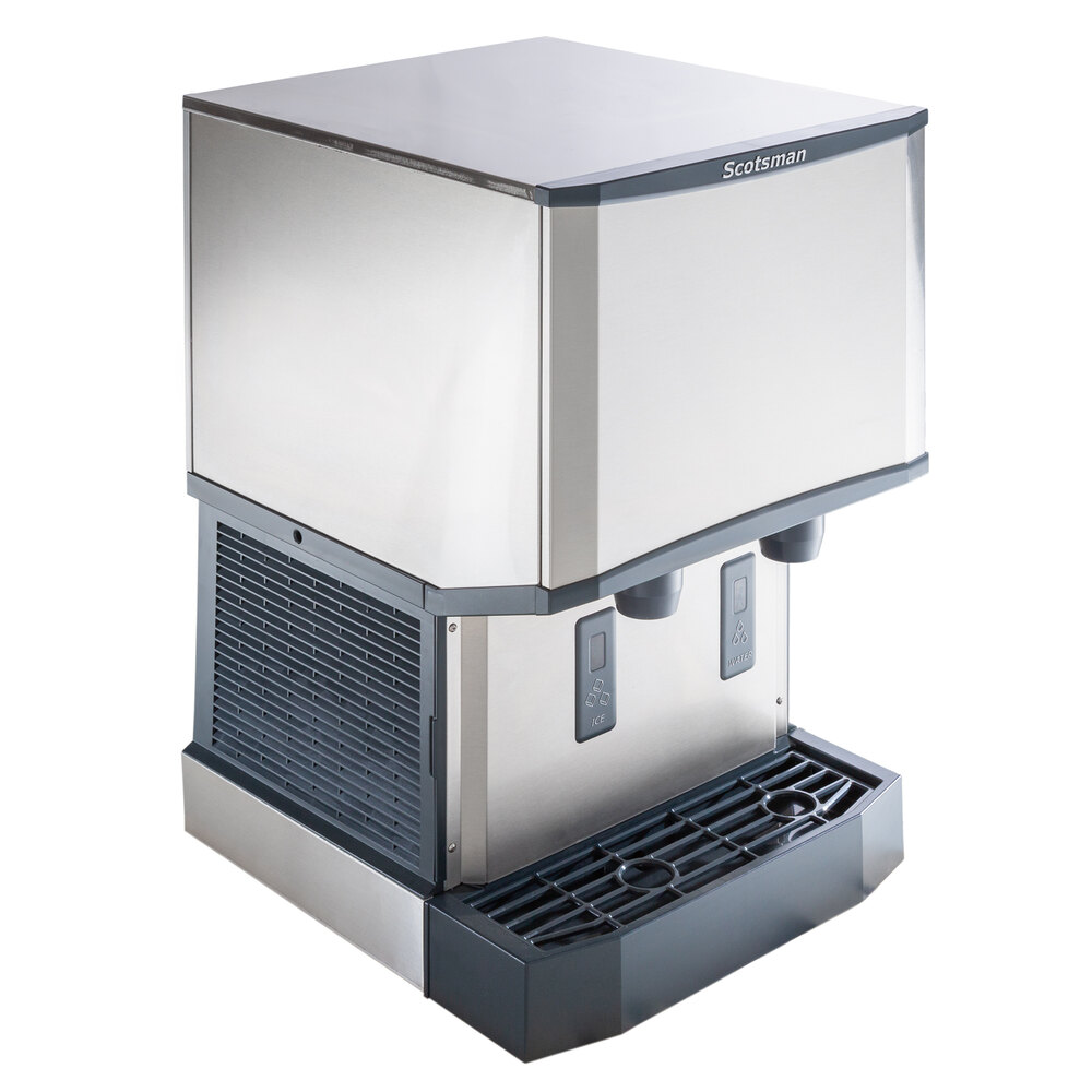 Scotsman HID525AX-1A Meridian® Air-Cooled Countertop Nugget Ice Machine and Water Dispenser with Hands-Free Dispensing - 25 lb. Bin Capacity