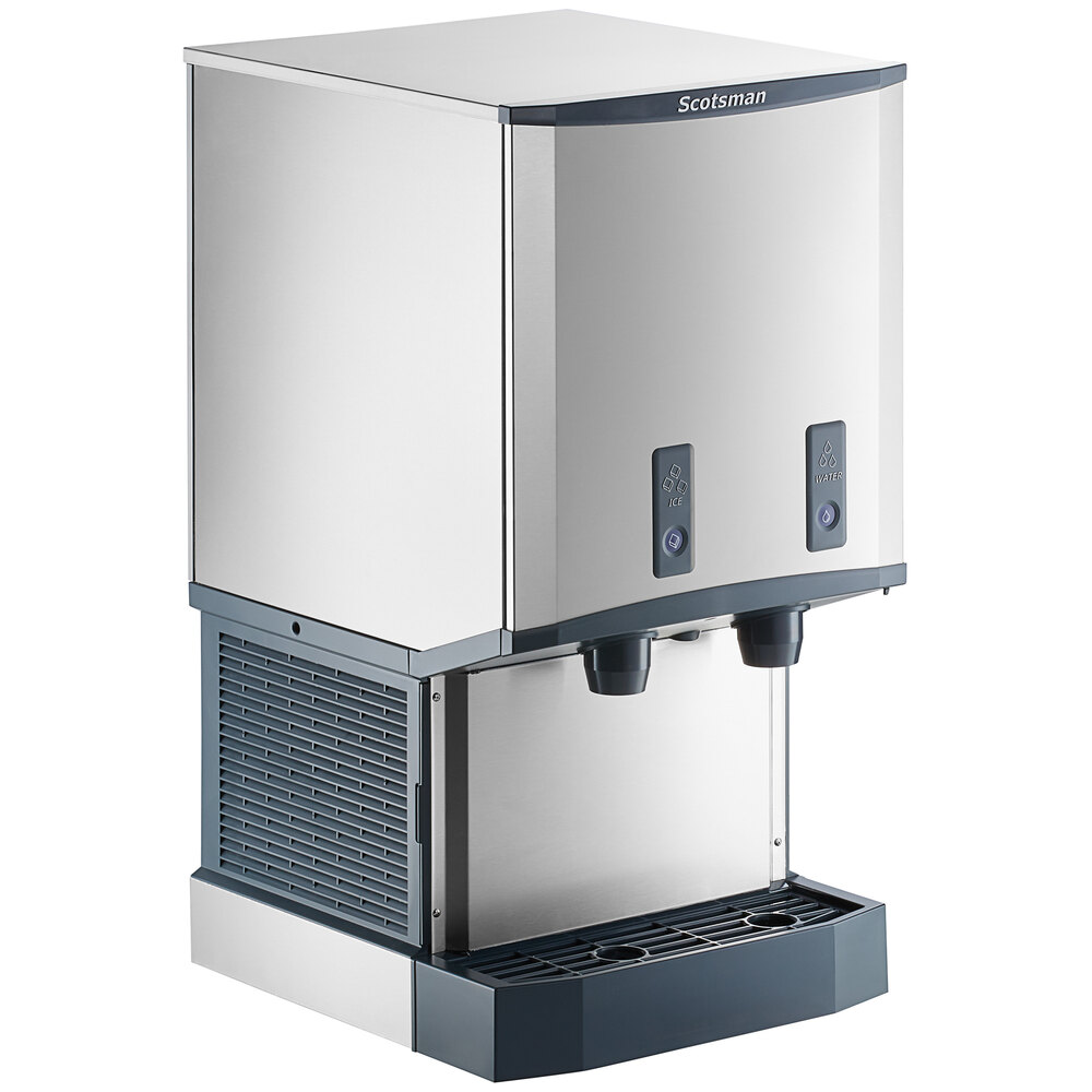 Scotsman HID540ABX-1A Meridian® Air-Cooled Countertop Nugget Ice Machine and Water Dispenser with Push Button Dispensing - 40 lb. Bin Capacity