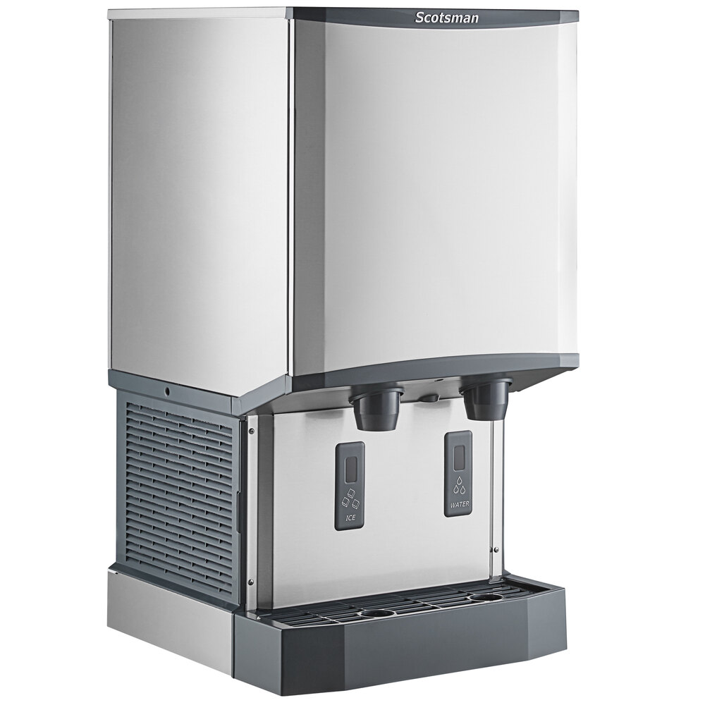 Scotsman HID540WX-1A Meridian® Water-Cooled Countertop Nugget Ice Machine and Water Dispenser with Hands-Free Dispensing - 40 lb. Bin Capacity