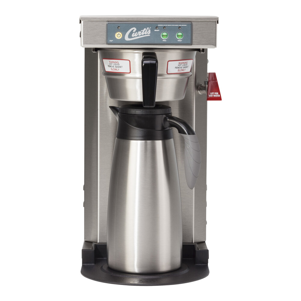 Curtis TLP12A Low Profile 18" Automatic Airpot Brewer with Stainless Steel Finish - 120V, 1500W