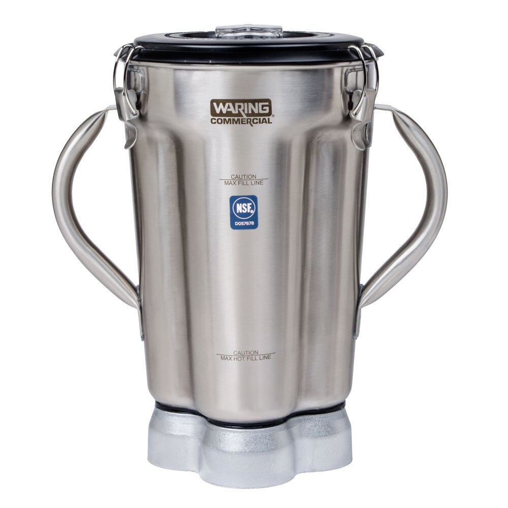 Waring CAC72 1 Gallon Blender Container with Vinyl Lid for Commercial Blenders