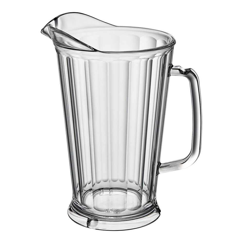 Cambro Camwear® 64 oz. Clear Customizable Polycarbonate Pitcher P64CW135 - 6/Case