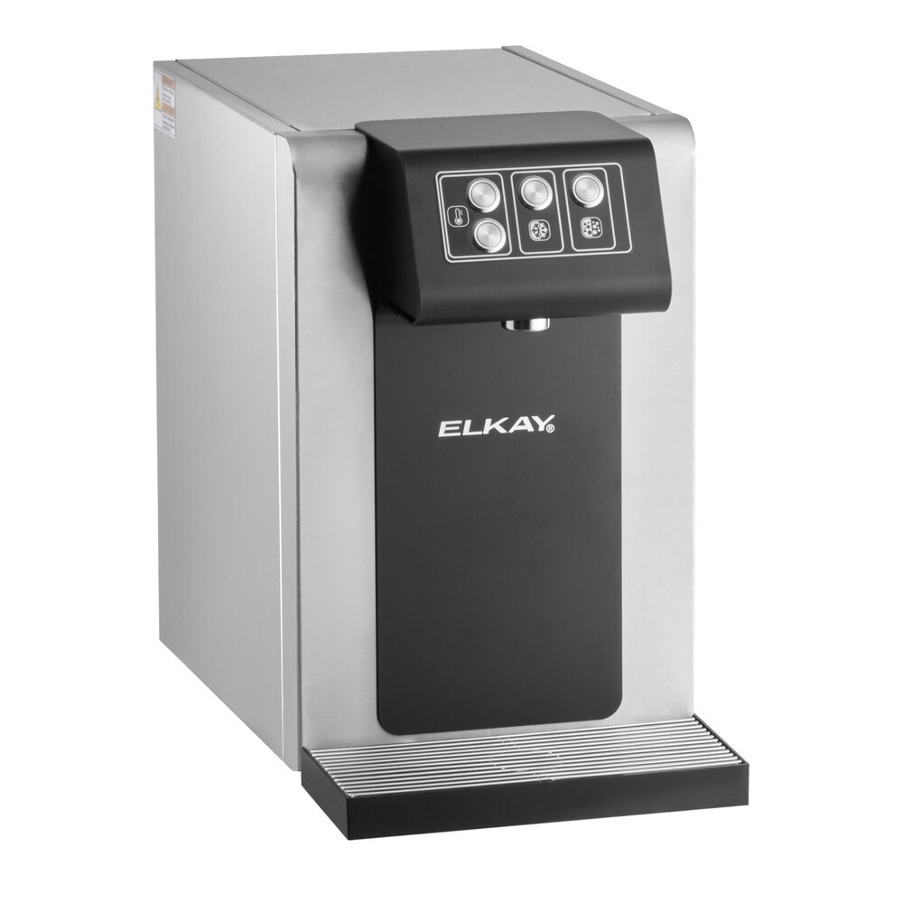 Zurn Elkay DSBSH130UVPC Stainless Steel 1.5 GPH Countertop Filtered Water Dispenser with Hot, Chilled, and Sparkling Water Options - 115V