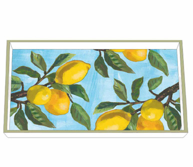 Paperproducts Design Lacquered Wood Vanity Tray, Lemon Musée (32051)