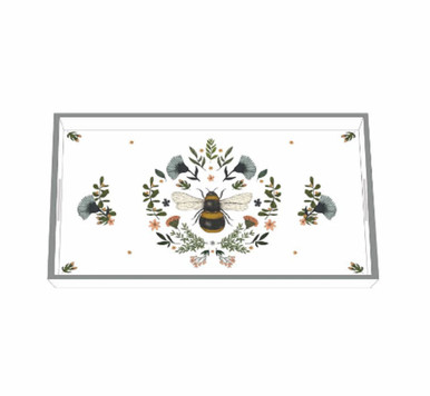 Paperproducts Design Lacquered Wood Vanity Tray, Secret Bee (32077)