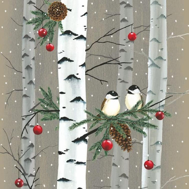 Paperproducts Design Beverage Napkins, Birch & Birds - 2 Packs (325001430)