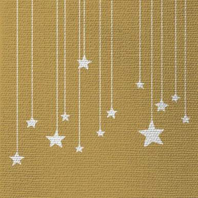 Paperproducts Design Beverage Napkins, Stars on Gold Canvas - 2 Packs (325003171)