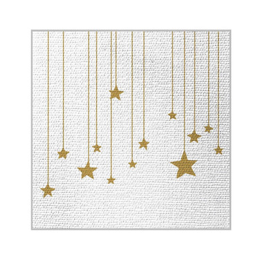 Paperproducts Design Beverage Napkins, Stars on White Canvas - 2 Packs (325003176)