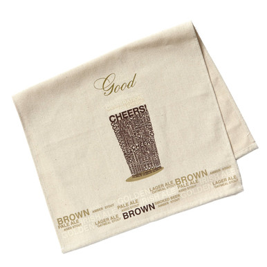 Enesco Wild About Words Pint Glass Bar Towel
