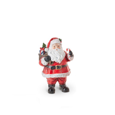 RAZ Imports Vintage Figurine - Santa Holding Candy 9" (4211333A)