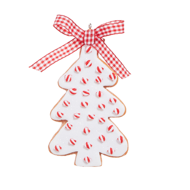 RAZ Imports Peppermint Sprinkles Cookie Ornament, Christmas Tree - 4.5" (4315558B)