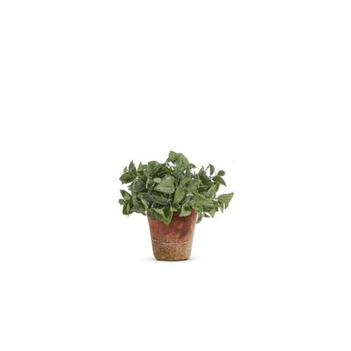 Raz Imports Soft Touch Potted Herb, Lemon Balm - 12" (4402037A)