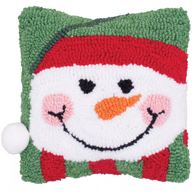 C&F Home Hooked Pillow, Happy Snowman (44488001)