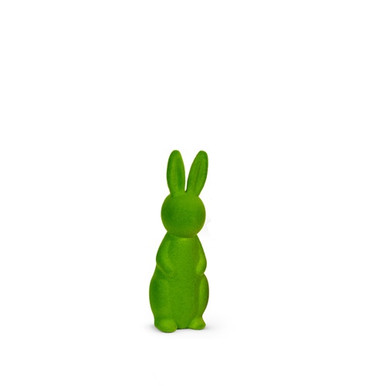 Raz Imports Flocked Bunny, Bright Green - 15" (4516151E)